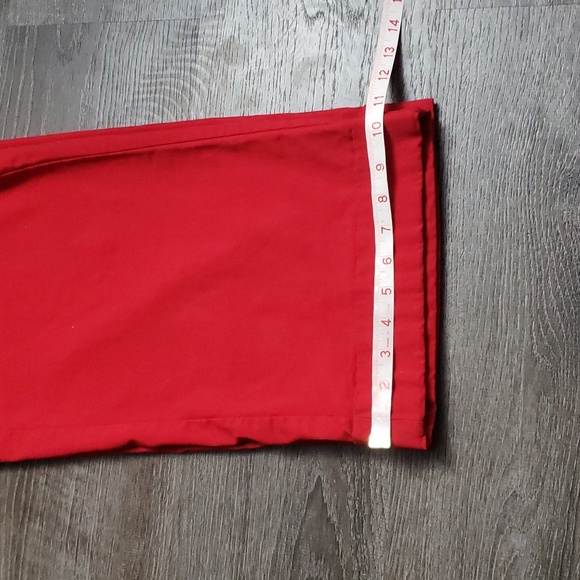 Scoop Cherry Red High Waisted Wider Leg Cropped Trousers Sz 14 - Picture 12 of 13